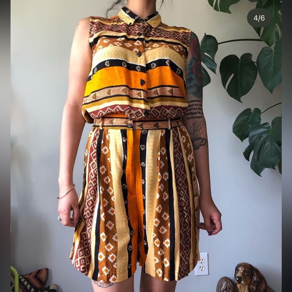 Two Piece Vintage Retro Top and Bottom Set - Picture 4 of 4